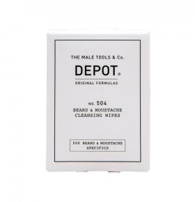 Depot NO.504 BEARD & MOUSTACHE CLEANSING WIPES